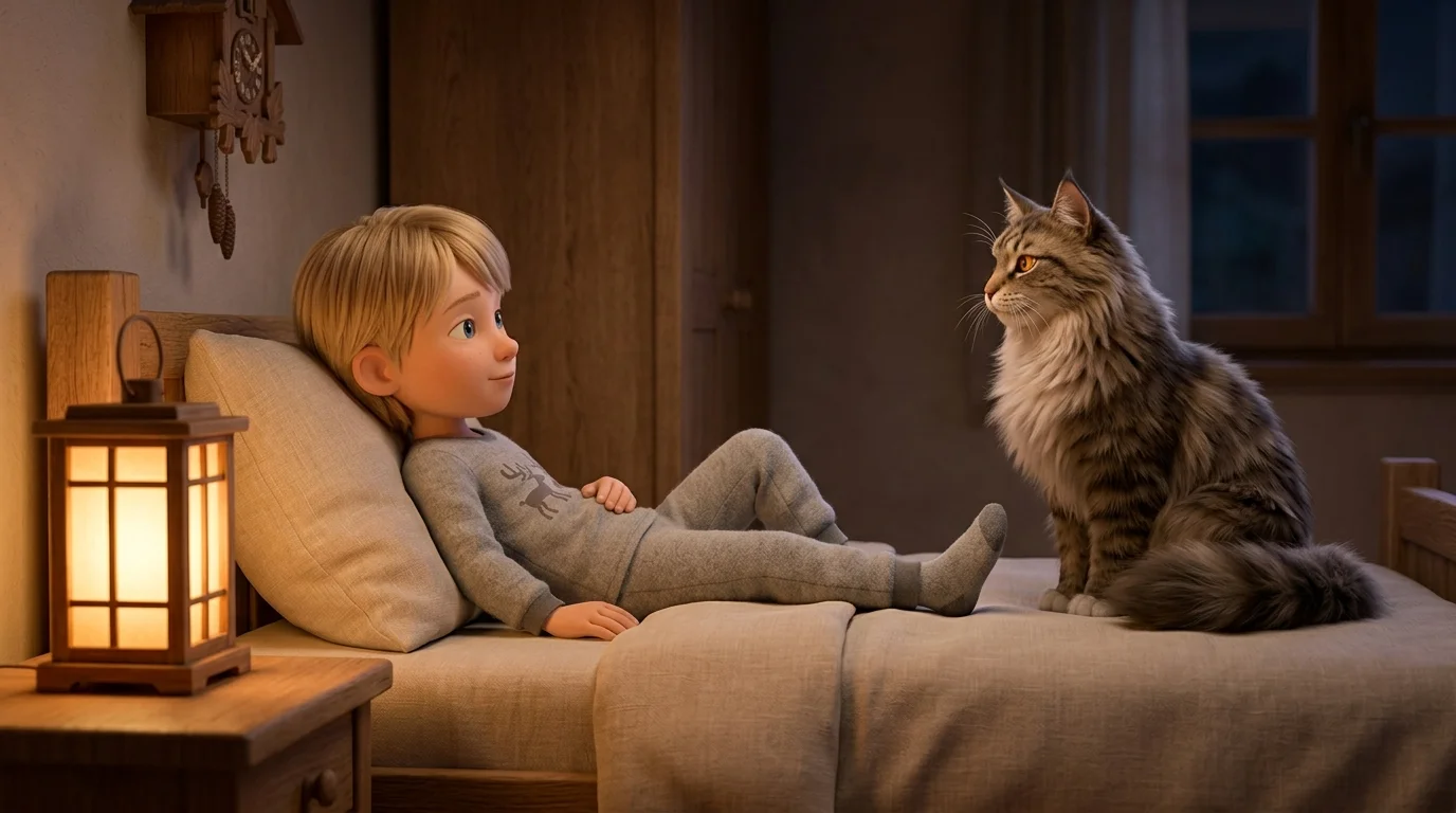 Bringen Sie Ihre Katze in eine personalisierte Gute-Nacht-Geschichte
