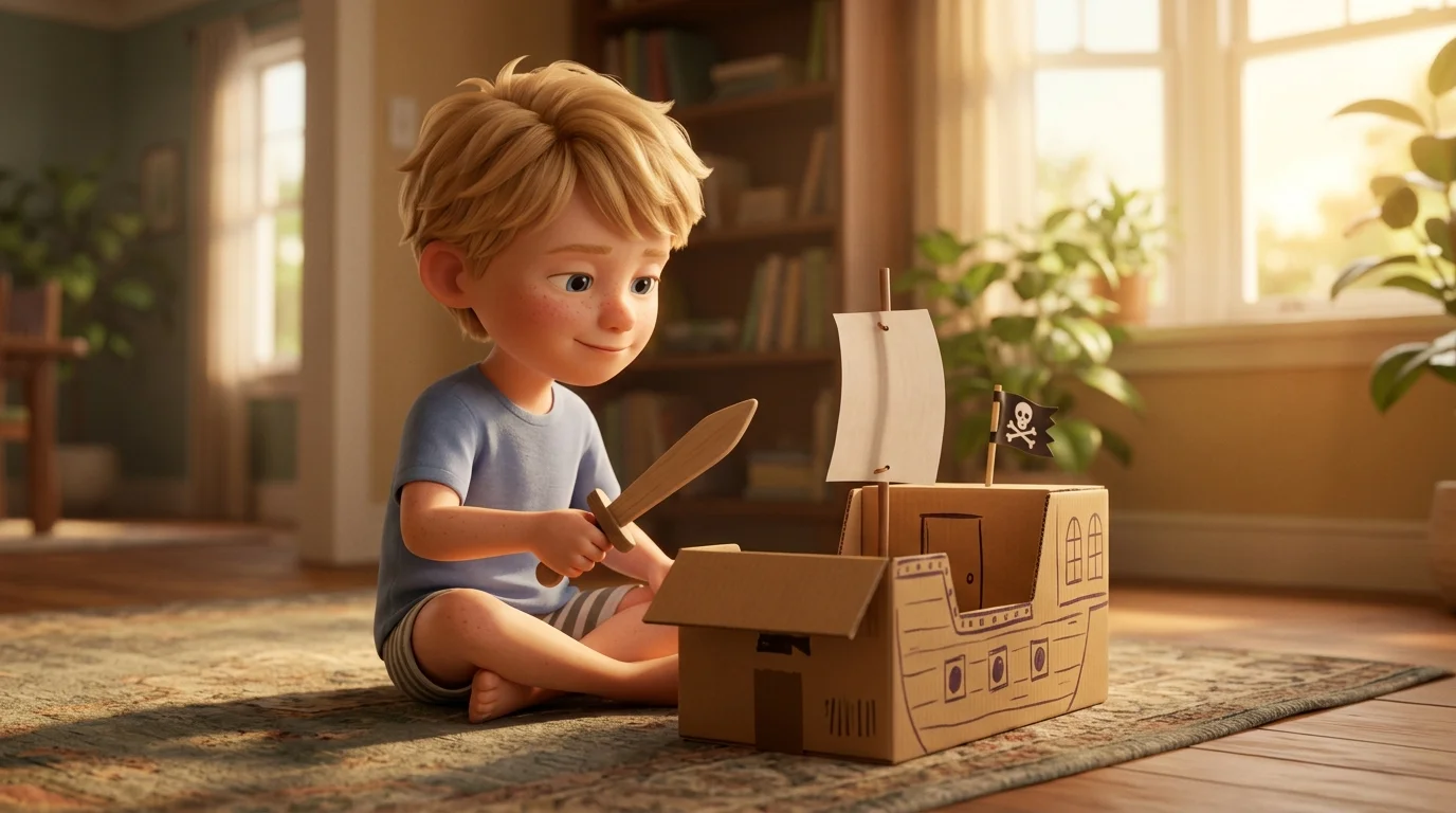 Bedtime story for a bored child on holiday: the trick that works