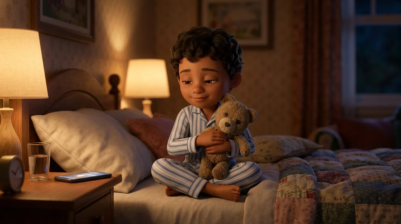 Bedtime story for a child sleeping away from parents