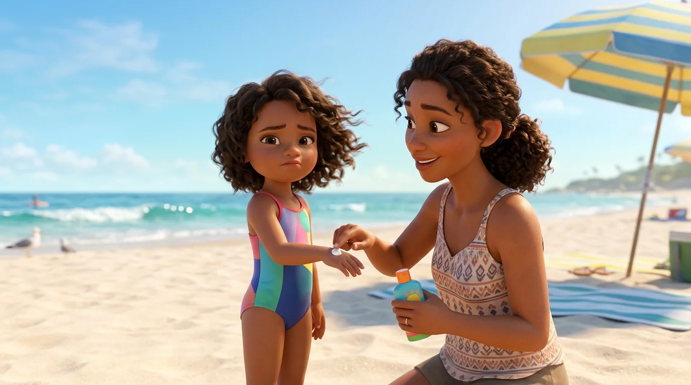 Bedtime story for a child who refuses sunscreen