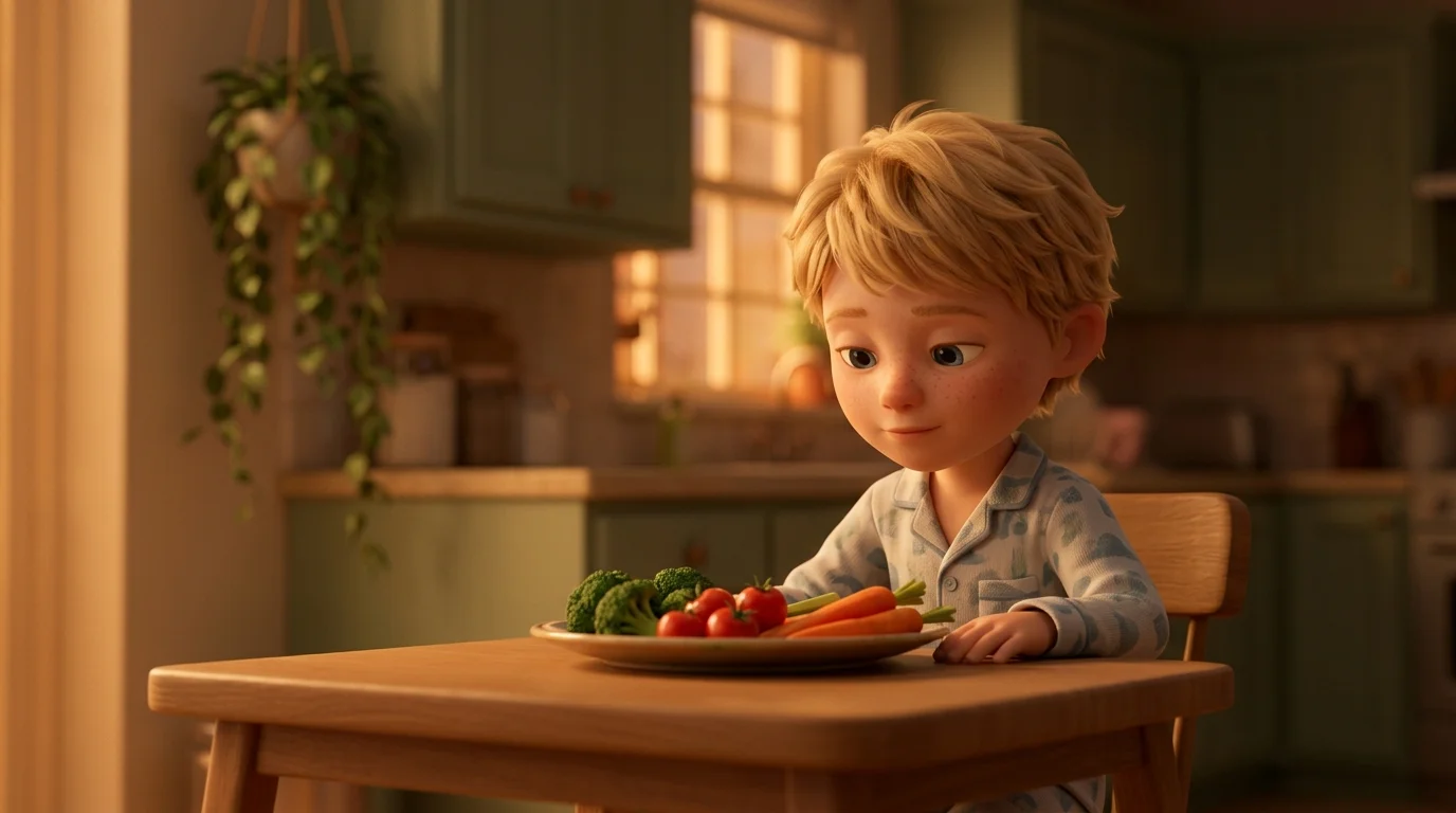 Bedtime story for a child who refuses vegetables