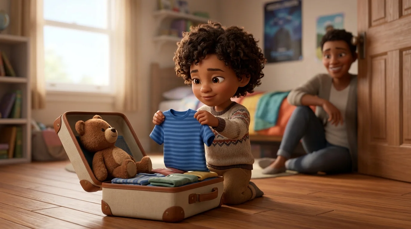 Story for a child packing their suitcase