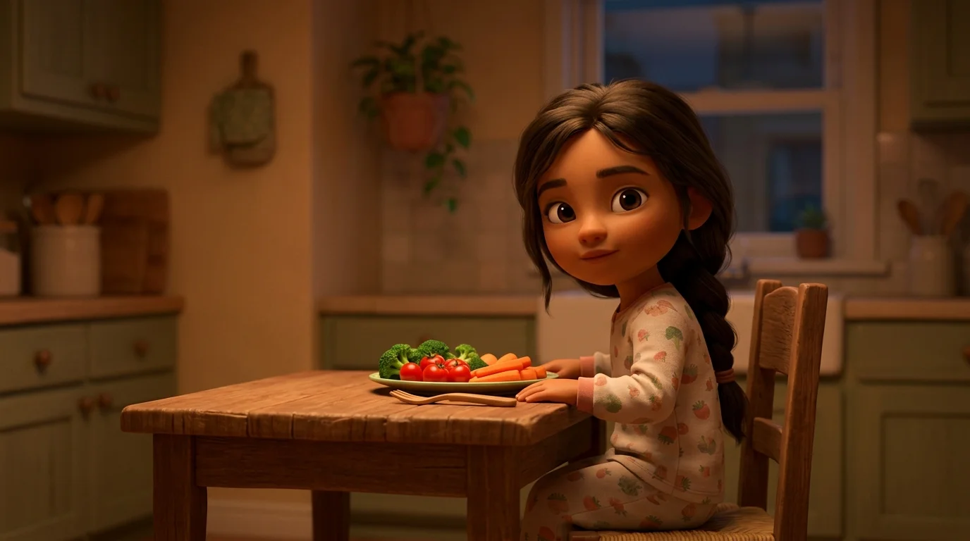 Cuento para niño que no quiere comer verduras