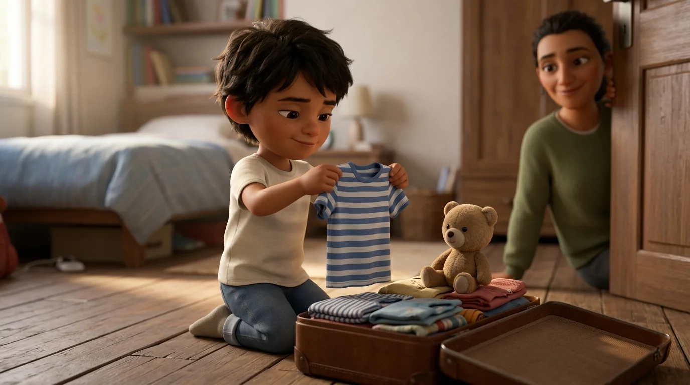 Cuento para un niño que prepara su maleta