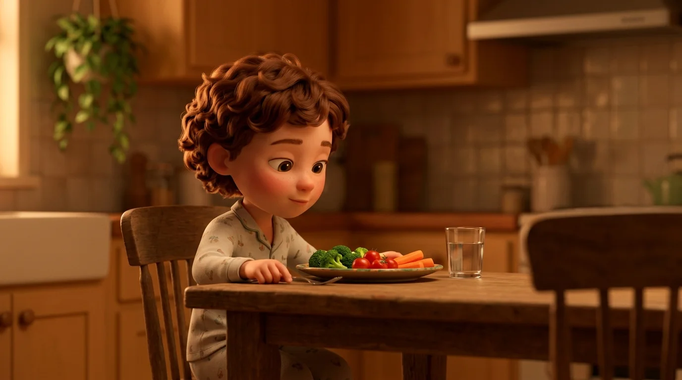 Histoire pour enfant qui ne veut pas manger ses légumes