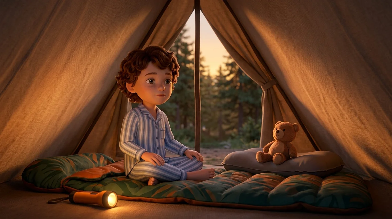 Histoire pour un enfant qui part en camping en famille